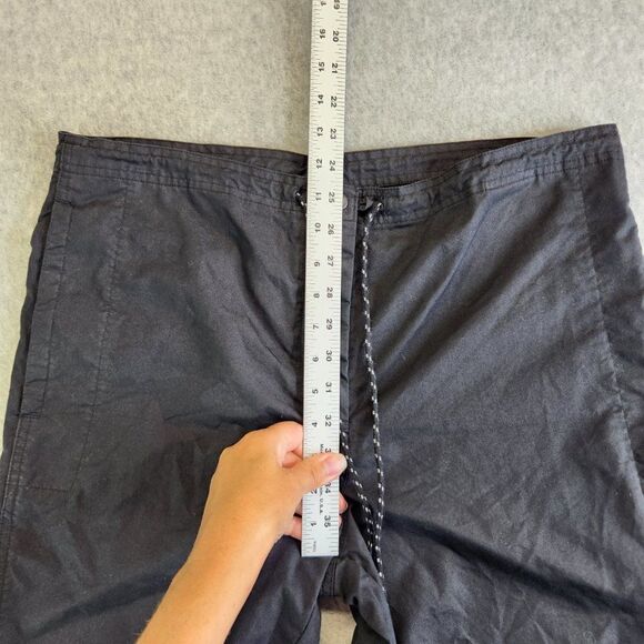 Lauren Ralph Lauren Pants Womens Small Black Drawstring Ankles Hidden Button Fly - Picture 14 of 16